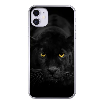 Produktbild von MuchoWow® Handyhülle Schutzhülle Hülle für iPhone 11 Leopard - Augen - Schwarz Silikon Softcase Handy Hülle - Handytasche
