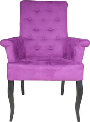 Produktbild von Casa Padrino Luxus Esszimmer Stuhl Lila / Schwarz mit Armlehnen - Barock Möbel