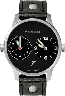 Messerschmitt ME-DUAL2-L Herrenuhr Zwei Zeiten Schwarz 1