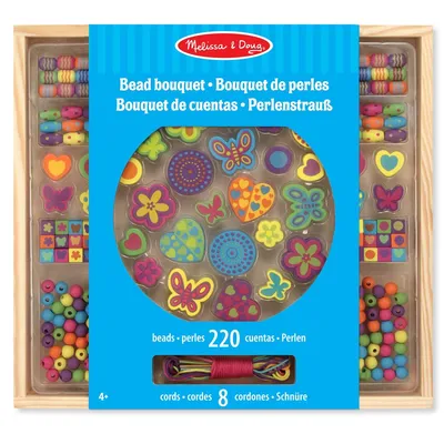 Produktbild von Melissa & Doug Bead Bouquet Deluxe Wooden Bead Set, Kinderperlen-Set, Perlen, Schnüre, Mädchen, 4 Jahr(e), Kinder, 8 Jahr(e)