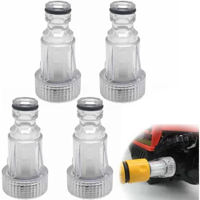Immagine prodotto di Filtro per idropulitrice - Attacco 3/4 pollici - Set da 4 pezzi - Tubo da giardino e ingresso acqua