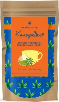 Zdjęcie produktu dla Konopielka Susz 100% w torebkach Roślina z nasion konopi 20 x 0,8 g Dobre konopie.pl