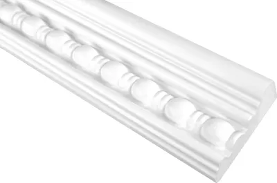 Produktbild von GRAND DECOR Stuckleisten Wand flach Barock Stil, PolyurethanHartschaum weiß - 2m Wandleisten gemustert Stukatur Stuckprofile Wandverkleidung (2 Meter CR712)