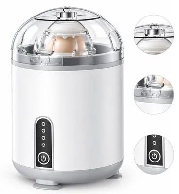 Produktbild von Eier Schüttler Elektrisch Automatischer Eiermischer mit Timer USB C Aufladung Saugnapf Füßen und Akku