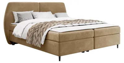 Produktbild von MIRJAN24 Boxspringbett mit zwei Bettkästen Madryt, Schlafzimmer Ehebett, Doppelbett mit Topper (Farbe: Wave 04, Größe: 160x200 cm)