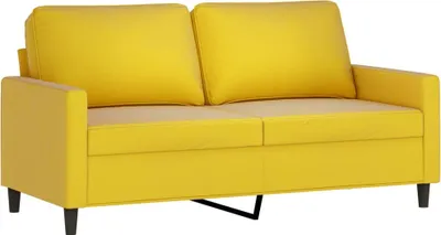 Image de Canapé à 2 places Jaune 140 cm Velours