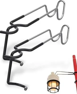 Produktbild von NACETURE Laternenständer Haken Camping Lichtstange - Heavy Duty Camping Laternenständer Zelt Camping Zubehör Zeltstange Haken Laternenhalter Aufhänger Clips für Camping Lichthaken, Grill, Wandern