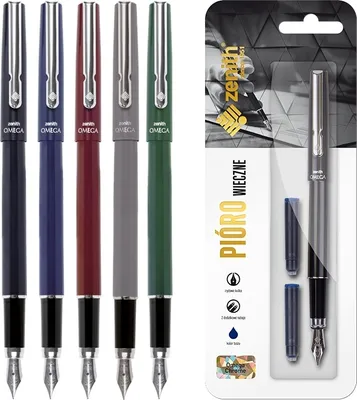 Obrázok produktu pre Pióro wieczne Zenith Omega Chrome Classic + 2 naboje blister 1szt.mix
