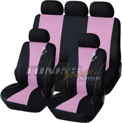 Immagine prodotto di Coprisedili Coprisedili Coprisedili Nero Rosa SET per molti veicoli