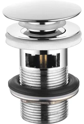 Produktbild von Kuchinox WASTE CKK_02R1 Ablaufgarnitur Click-Clack mit Überlauf, Chrom