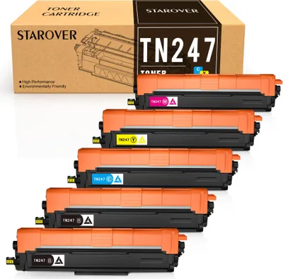 Produktbild von 5 Toner TN247 Kompatibel Ersatz mit Brother TN247 TN243 Toner Patronen für Brother DCP-L3550CDW MFC L3750cdw MFC-L3770CDW HL-L3210CW MFC-L3710CW DCP-L3510CDW MFC-L3730CDN Drucker