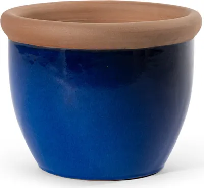 Immagine prodotto di Vaso da fiori blu reale 32cm | Ideale per piante di grandi dimensioni | Teramico