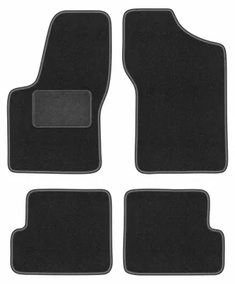 Imagen del producto de Alfombrillas de moqueta para Fiat Seicento 1998-2010 (hatchback) – juego de 4 piezas, gris grafito, a medida – Wielganizator LUX