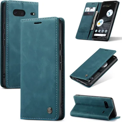 Produktbild von Google Pixel 7 Hülle, Retro Kunstledertasche mit Standfunktion Schutzhülle für Google Pixel 7 Blau