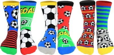 Produktbild von United Oddsocks Kinder Socken, 6 individuelle Socken - Geschenkbox, Motivsocken 30,5-39 Kick It!
