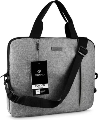 Produktbild von Zagatto Qualität Grau Damen Herren Laptop-Tasche 15,6 Zoll ZG683/ZG713 Notebooktasche Schultasche Notebook Schutzhülle Schutztasche sleeve sicher