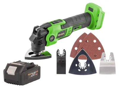 Image de Procraft PMT22bb Outil multifonctions sans fil 20 V Brushless + 1x batterie 4,0 Ah - sans chargeur