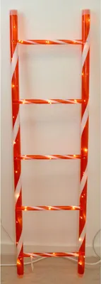 Produktbild von WH Leiter Zuckerstange 110 cm mit LED | Weihnachtsleiter Deko für Innen & Außen | Originelle Weihnachtsbeleuchtung | 4er Pack