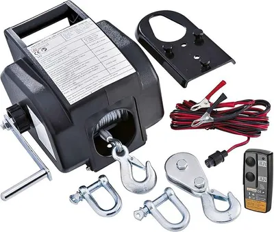 Obrázek produktu pro Ribitech 4277 Naviják pro auto, 5 t, dopředu a dozadu, 12 V, černý