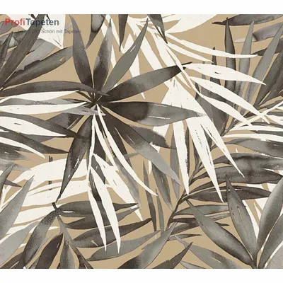 Produktbild von A.S. Création Vliestapete Designdschungel by Laura N. Tapete beige braun weiß 10,05 m x 0,53 m 341254 34125-4