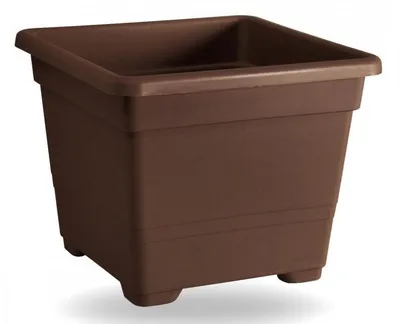 Obrázek produktu pro VECA SpA Květináč QUADRATO - hnědý 18x18 cm 14 cm 2,2 l 16x16 cm