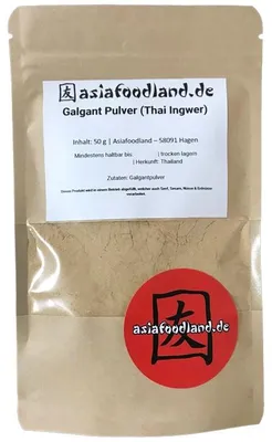 Produktbild von Asiafoodland - Galgant Pulver - Thai Ingwer - 50g