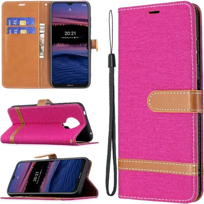 Produktbild von König Design Hülle kompatibel mit Nokia G10 / G20 Kunstleder Handyhülle - Handy Case Rosa
