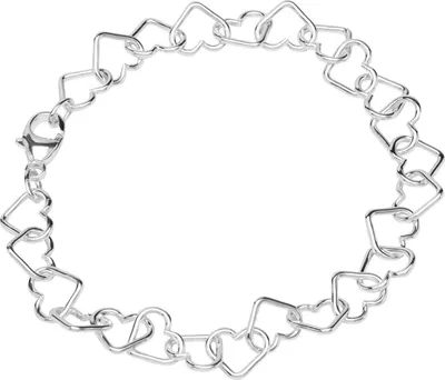 Produktbild von Armband 925 Sterling Silber 18cm Herz Kette Damen Armkette Armbandkette Neu fein