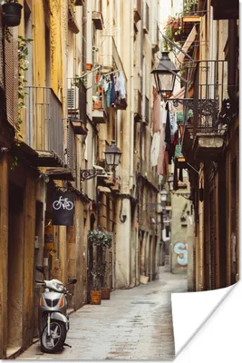 Produktbild von MuchoWow® Poster Straße - Barcelona - Spanien 20x30 cm - Papierdruck