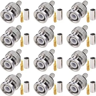 Zdjęcie produktu dla Adapter bnc wtyczka do gniazda f RG6 RG59 złącze koncentryczne 75 omów 10