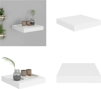Obrázek produktu pro vidaXL Plovoucí police bílá 23x23,5x3,8 cm MDF - Nástěnná police - Nástěnné police - Plovoucí nástěnná police - Plovoucí nástěnná police