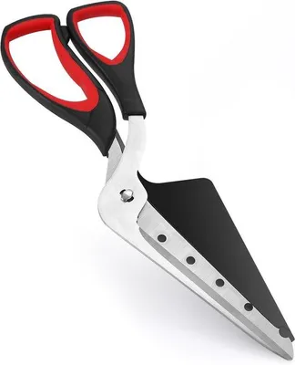 Produktbild von Famanu Pizzaschneider mit Servierfläche - Schwarz/Rot