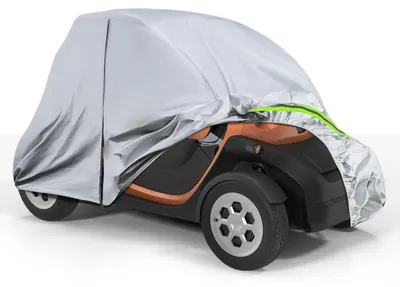 Image de Housse de protection pour voiture, adaptée aux Renault Twizy de 2012 à 2023, couleur argent, respirante, imperméable