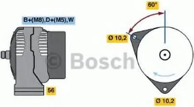 Zdjęcie produktu dla Alternator trójfazowy BOSCH 0 986 047 210