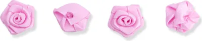 Produktbild von Satinrosen 2cm zum Basteln & Aufnähen 20 Stück Rosa