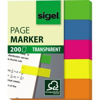 Obrázek produktu pro SIGEL HN615 Fólie na označování stránek - 50 x 12 mm, různorodá, 5x 20 proužků