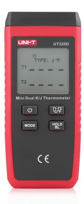 Mini-Thermometer -50°C–1300°C K/J-Thermoelement LCD