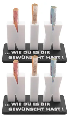 Produktbild von 2x NIX Geldgeschenk Geschenk Geldscheingeschenk Nichts Geburtstag Geschenkidee