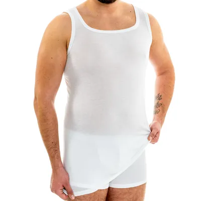 Produktbild von HERMKO 63027 Herren Tank Top Funktionsunterwäsche extralang, Größe:D 8 = EU XXL, Farbe:weiß