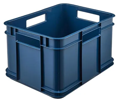 Aufbewahrungsbox Euro-Box M, 16 l, recycelt, eco-blau