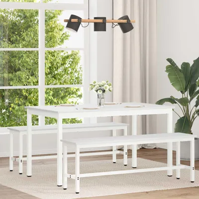 Produktbild von Maison Exclusive - Esstisch Weiß 140 x 80 x 75 cm Massives Kiefernholz