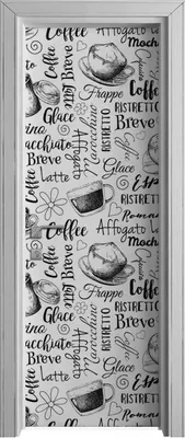 Produktbild von Tür Selbstklebende 70x210 cm Türfolie Türtapete Klebefolie - Bildunterschrift Kaffeemotiv
