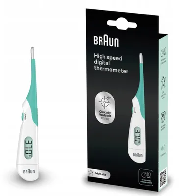 Produktbild von Elektronisches Thermometer Braun PRT 1000 genau schnell flexible Spitze