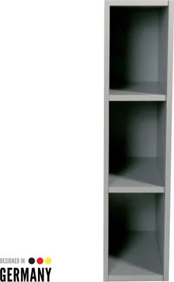 Produktbild von Puckdaddy Stauraumregal Mikkel 19x30x75cm in Grau passend zu IKEA Malm Kommoden Kinderzimmer