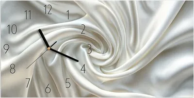 Produktbild von Wanduhr aus Glas mit Motiv Seidene Textur- 60 x 30 cm - inkl. Aufhängesystem