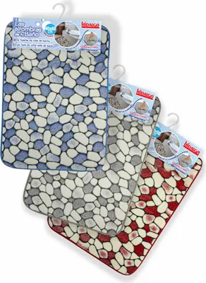 Produktbild von Bedruckte Stein-Badmatte, assortierte Farben, 40 x 60 cm