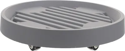 Produktbild von Rollbarer Pflanzteller mit einem Durchmesser von 22 cm aus bruchsicherem Kunststoff