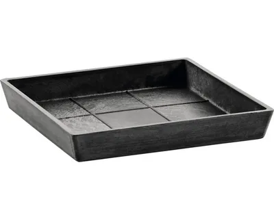 Obrázok produktu pre Miska pod kvetináč Ecopots plastová 22×22×2,6 cm, tmavosivá