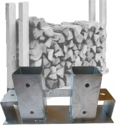 Produktbild von Verbinder für Stapelhilfe für Brennholz Kaminholz Holzlager Feuerholzregal Holz lagern : 1 Stück Stückzahl: 1 Stück