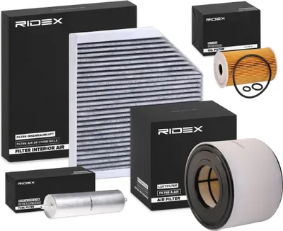 Produktbild von RIDEX Filterset Inspektionspaket Filtersatz für AUDI A6 Avant (4G5, 4GD, C7) A6 Limousine (4G2, 4GC, C7)